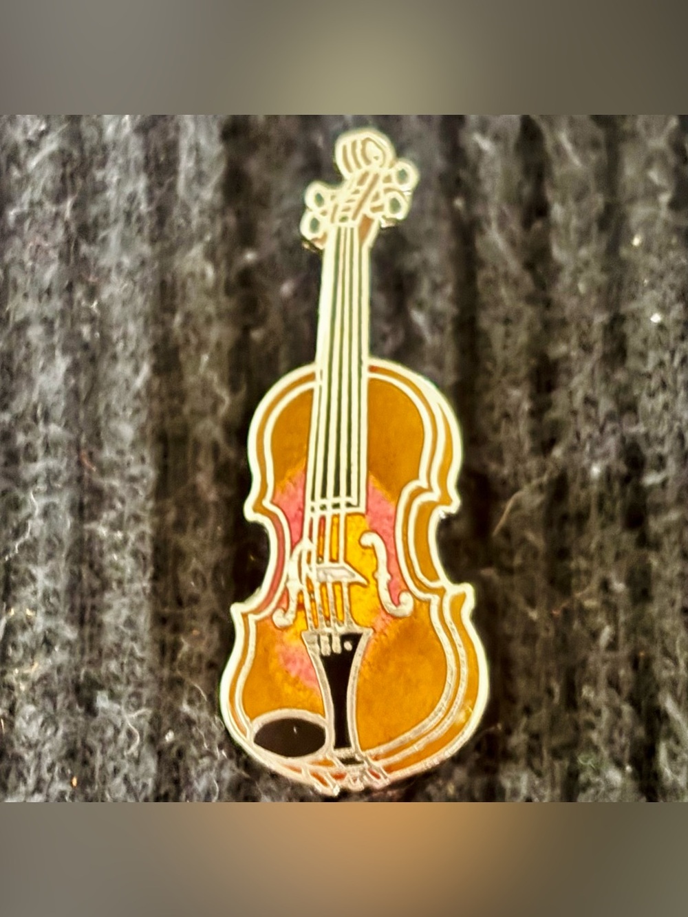 Future Primitive Vintage 70’s Enamel Cello Lapel Pin